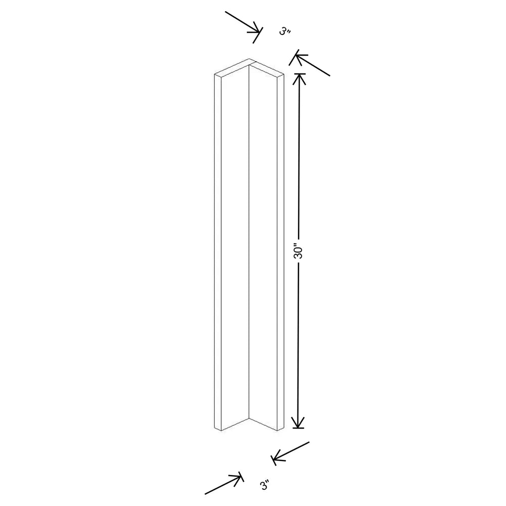 Fabuwood Illume Tuscany Olmo 3  Corner Base Filler